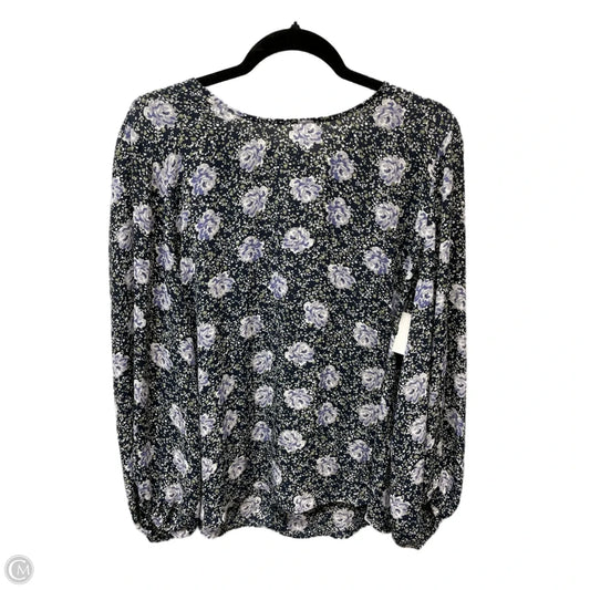 Top Long Sleeve By Loft In Floral Print, Size: L