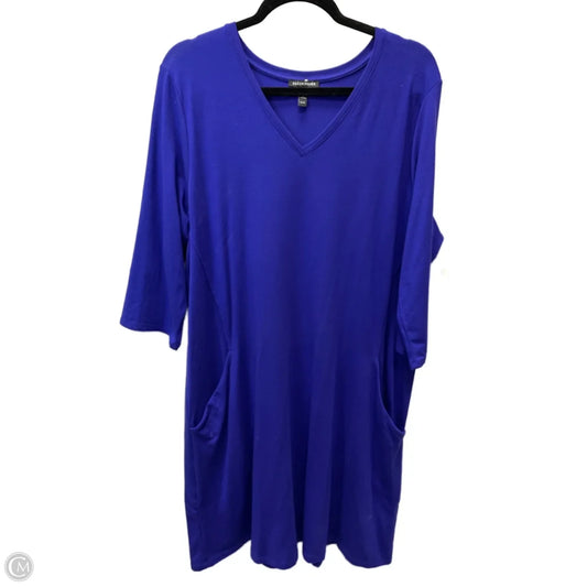 Dress Casual Short By Eileen Fisher In Blue, Size: Xl