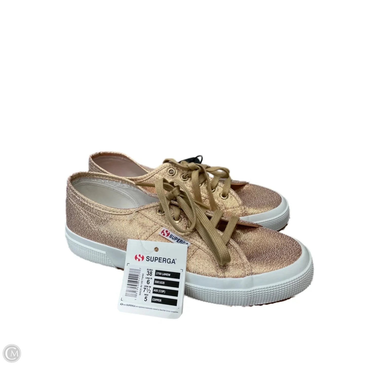Shoes Sneakers By Superga In Gold, Size: 7.5