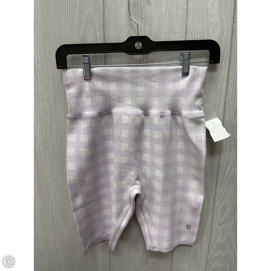Athletic Shorts By Sweaty Betty In Purple & White, Size: L