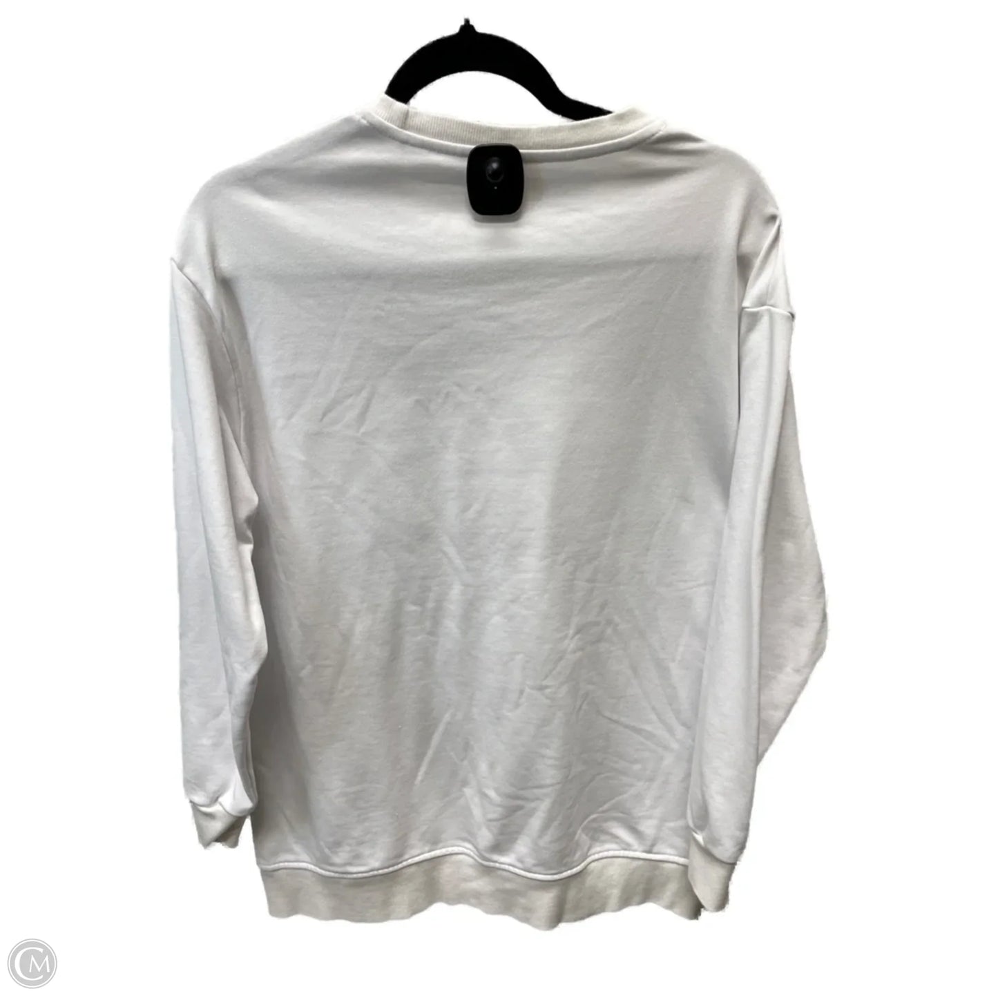 Sweatshirt Crewneck By Clothes Mentor In White, Size: M