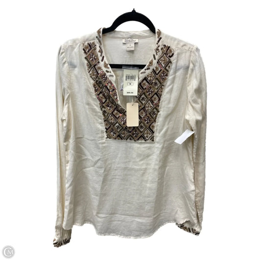 Top Long Sleeve By Lucky Brand In Cream, Size: M