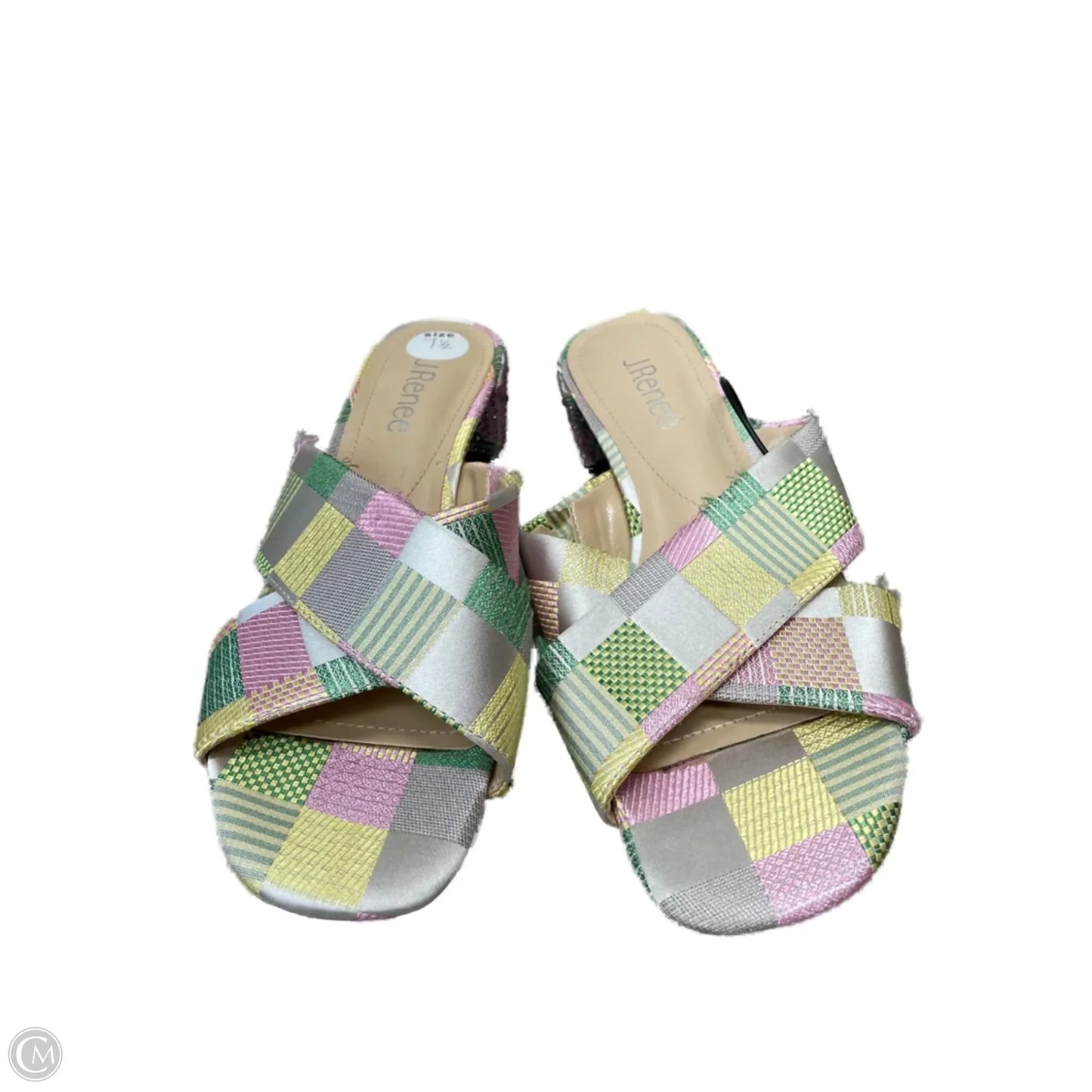 Sandals Heels Block By J Renee In Multi-colored, Size: 7.5