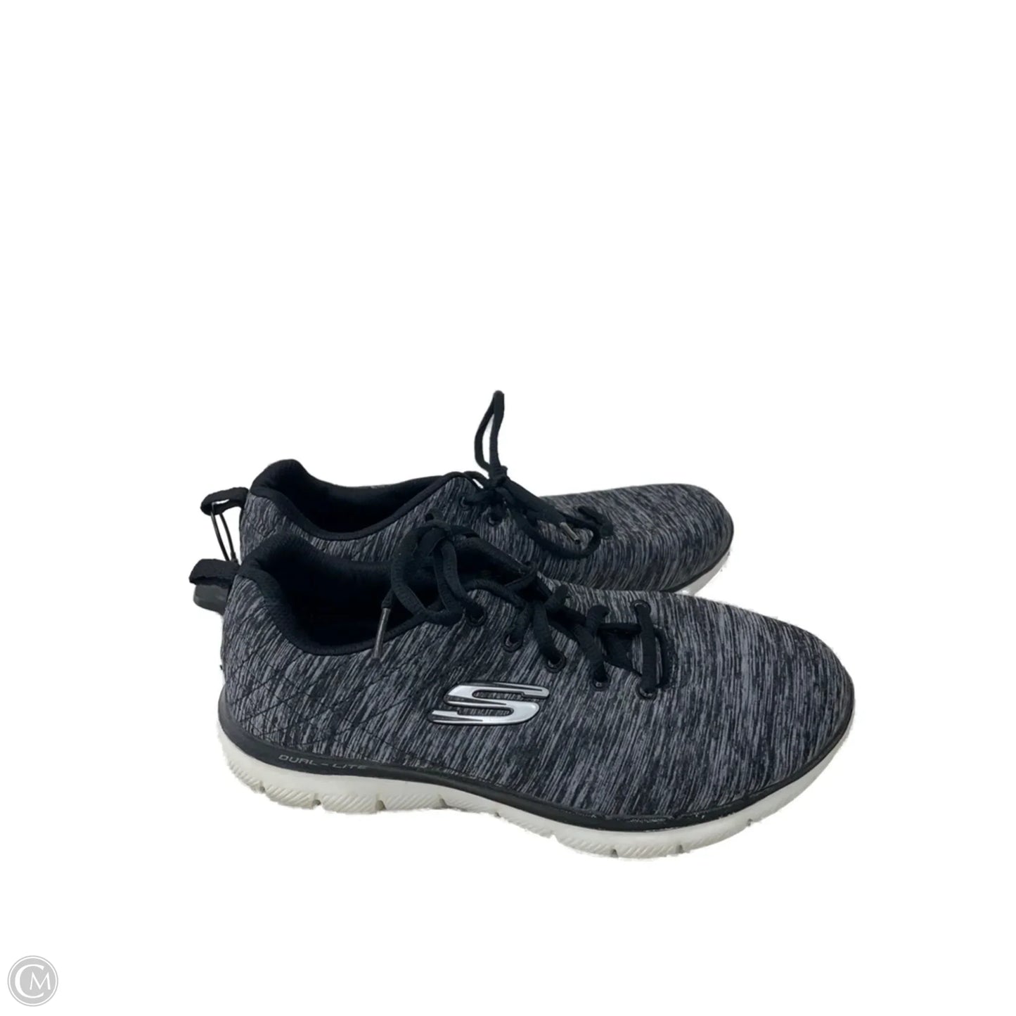 Shoes Athletic By Skechers In Black & Grey, Size: 8