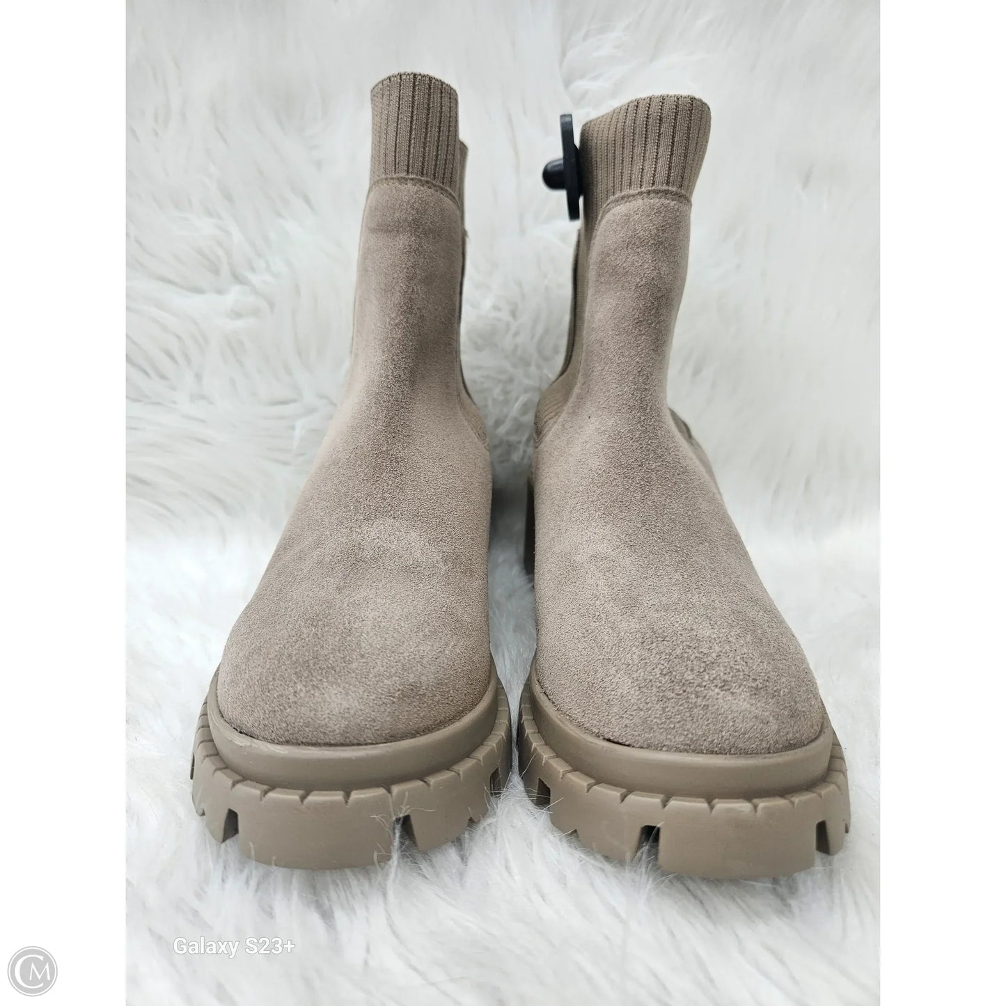 Boots Ankle Heels By Steve Madden In Tan, Size: 8.5