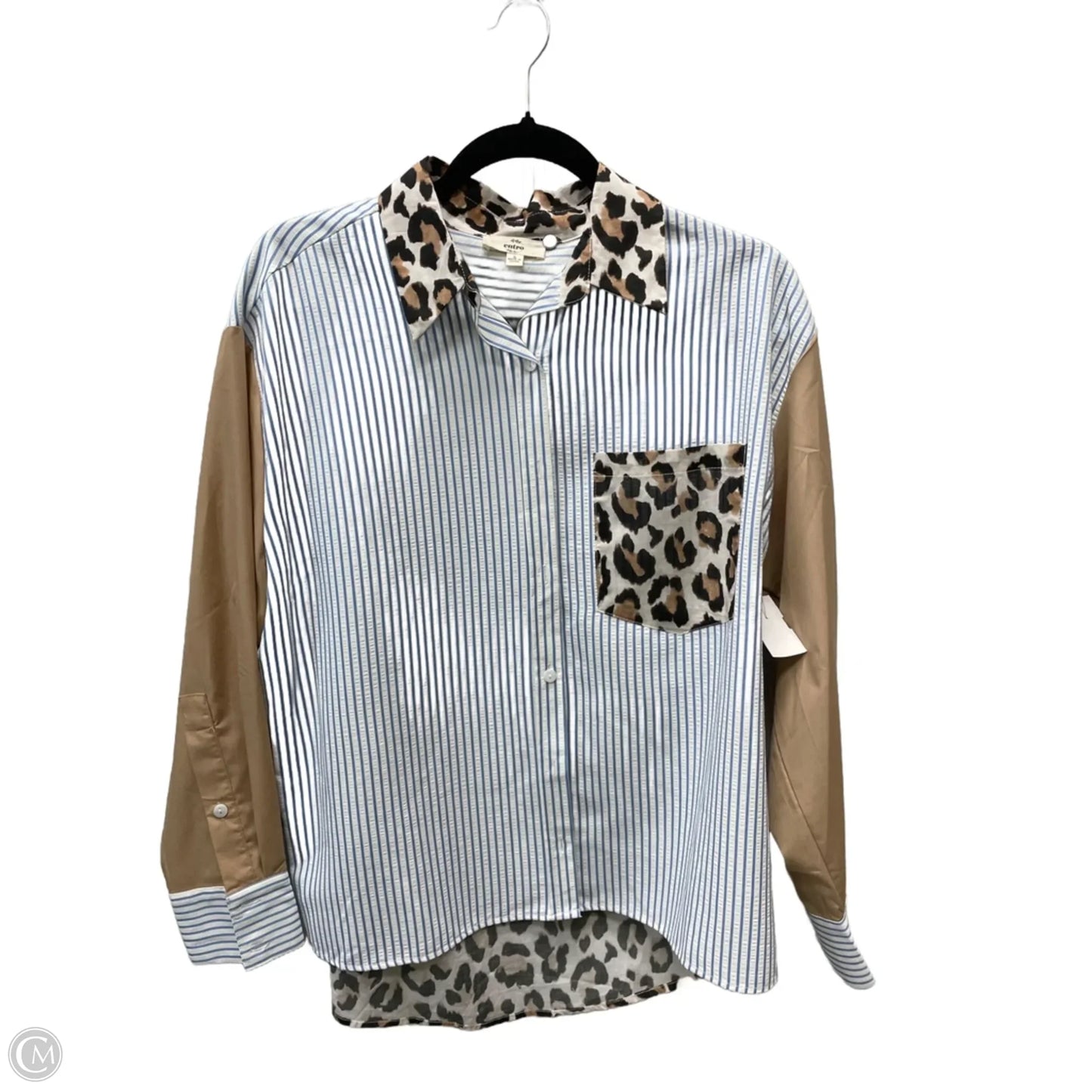 Blouse Long Sleeve By Entro In Multi-colored, Size: S