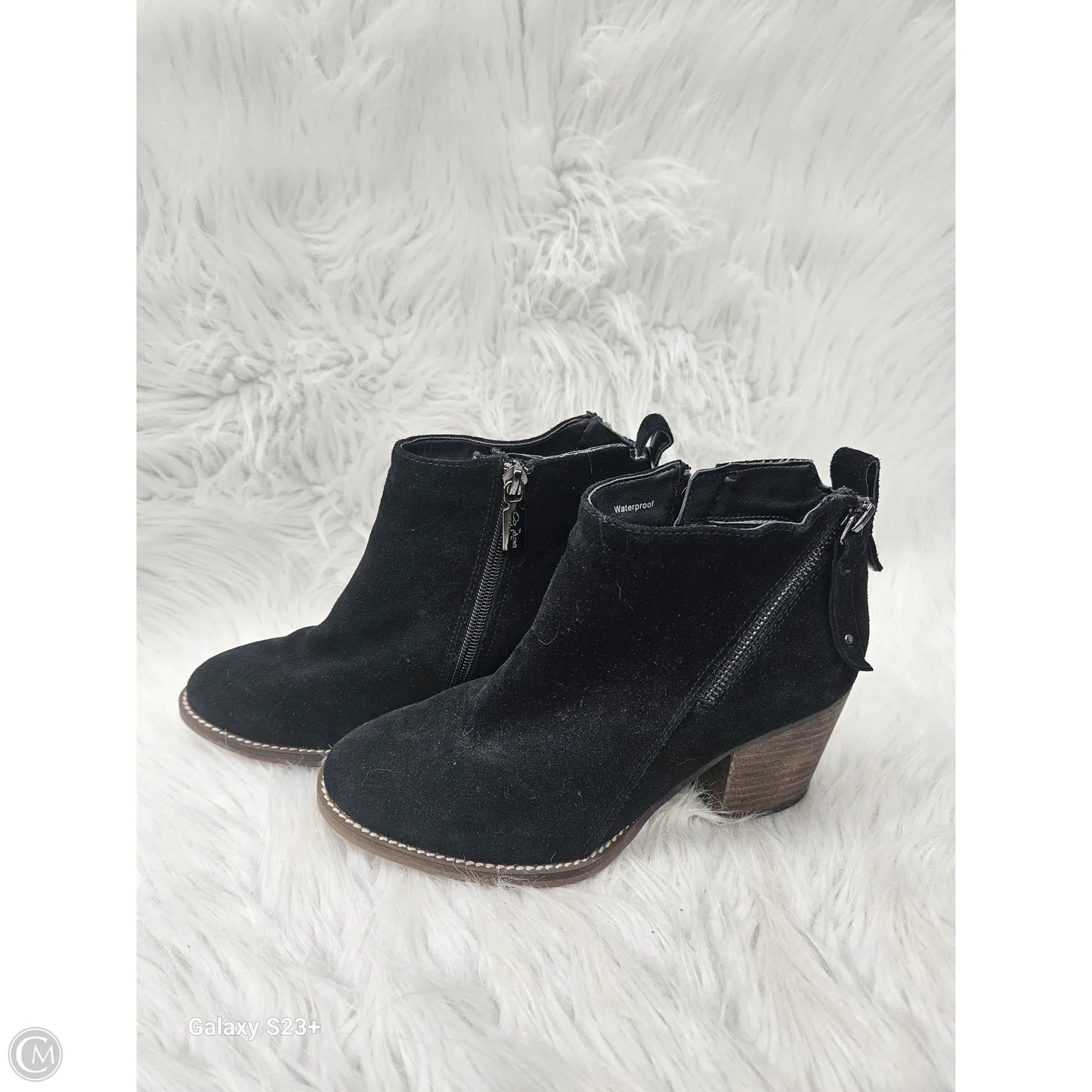 Boots Ankle Heels By Aqua In Black, Size: 6
