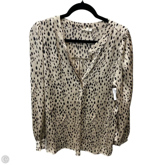Blouse Long Sleeve By Jodifl In Animal Print, Size: L