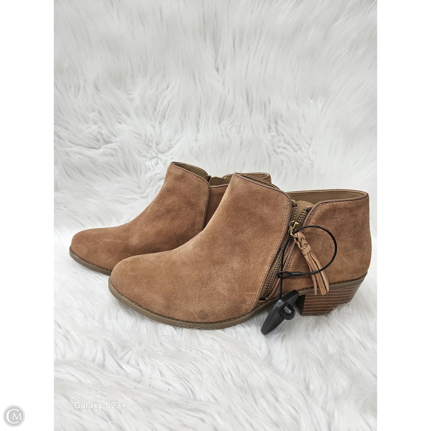 Boots Ankle Heels By Vionic In Brown, Size: 10