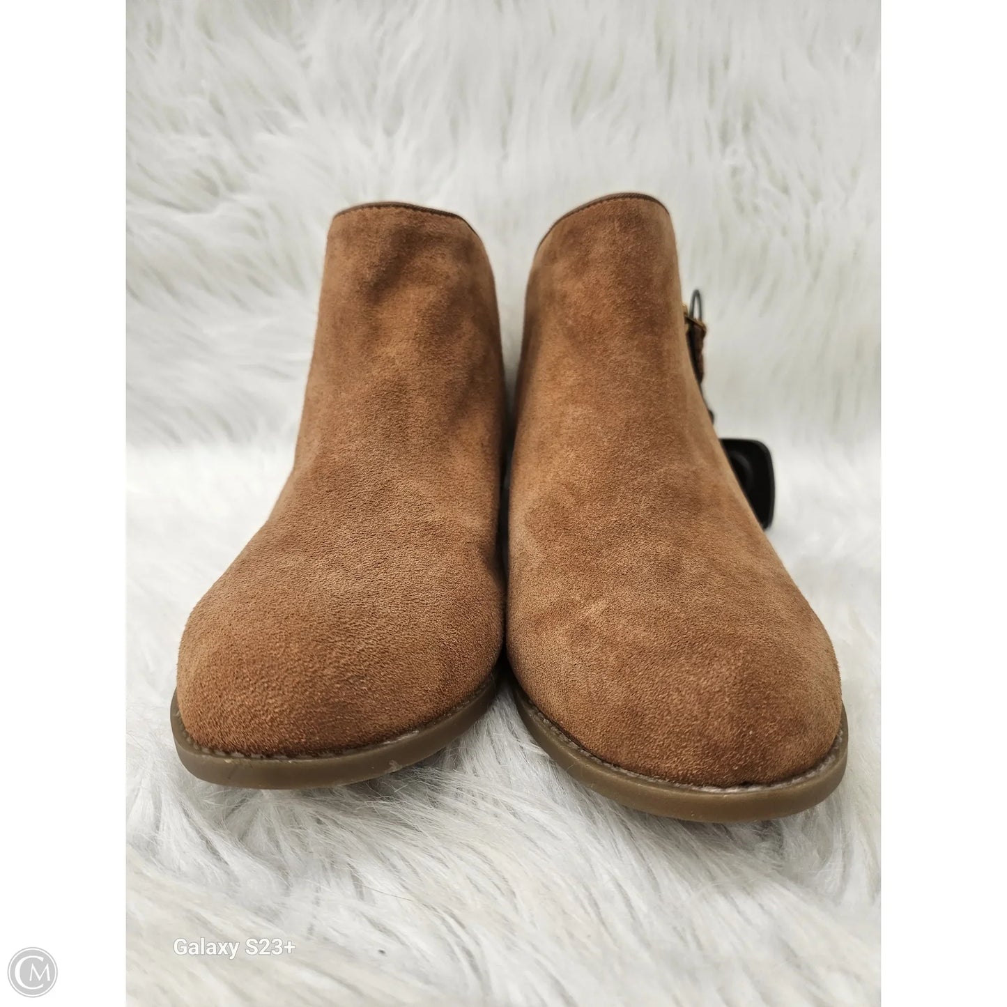 Boots Ankle Heels By Vionic In Brown, Size: 10