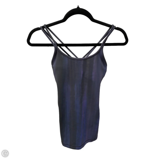 Athletic Tank Top By Lululemon In Black & Blue, Size: 2