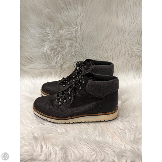 Boots Combat By Clothes Mentor In Black & Silver, Size: 8