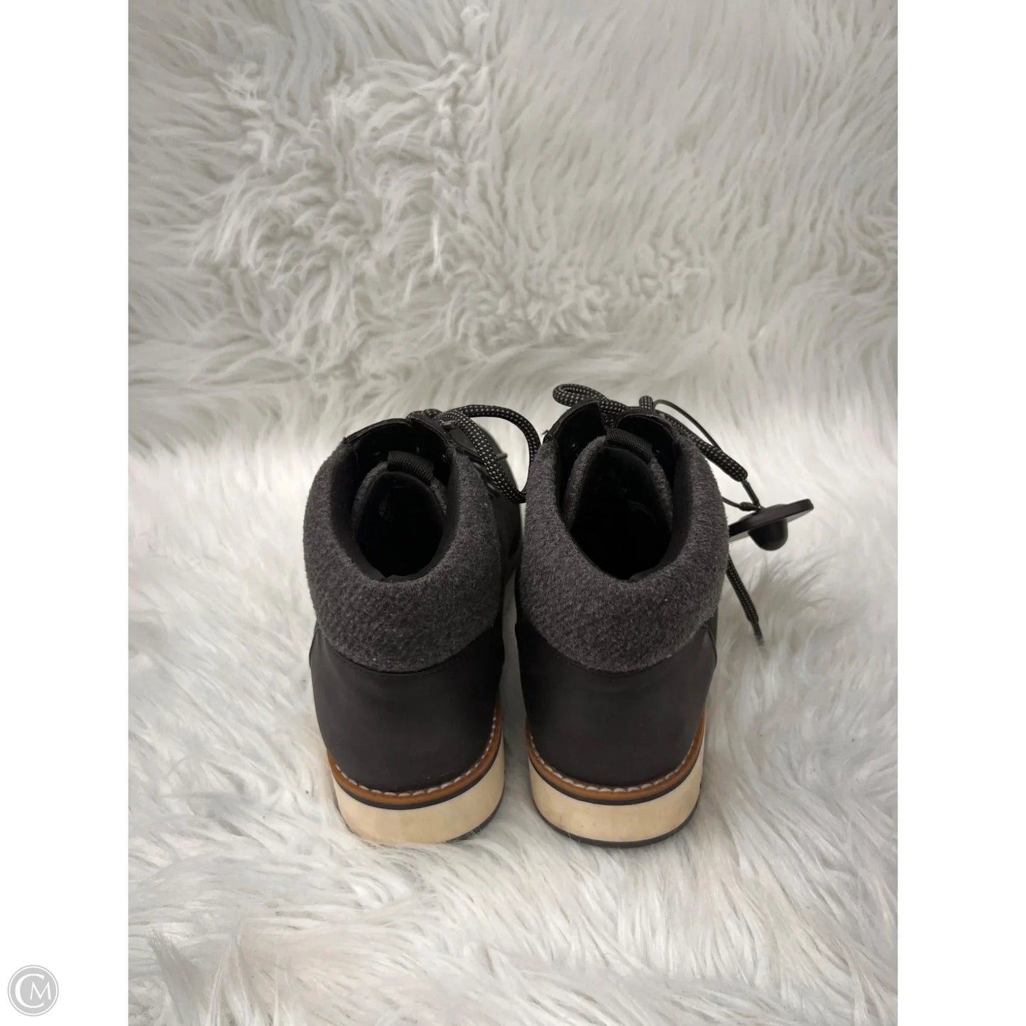 Boots Combat By Clothes Mentor In Black & Silver, Size: 8