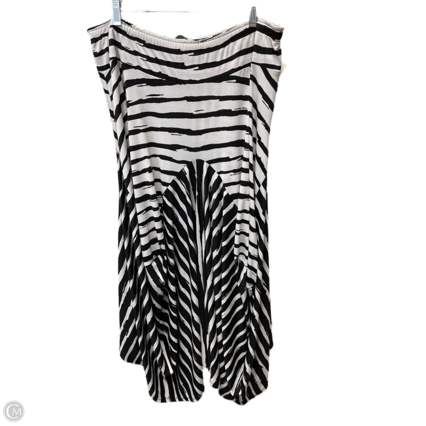 Skirt Midi By Ic By Connie K In Black & White, Size: 18