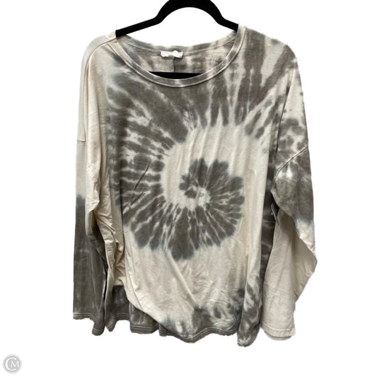 Top Long Sleeve Basic By Easel In Tie Dye Print, Size: 1x
