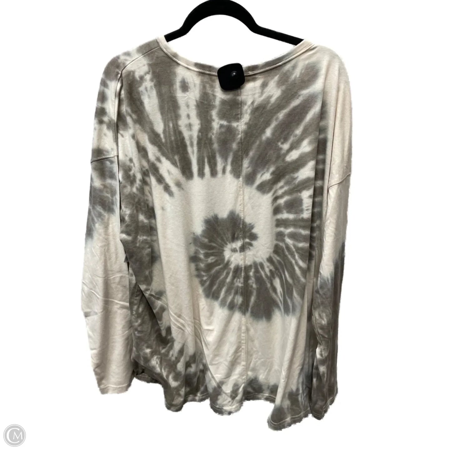 Top Long Sleeve Basic By Easel In Tie Dye Print, Size: 1x
