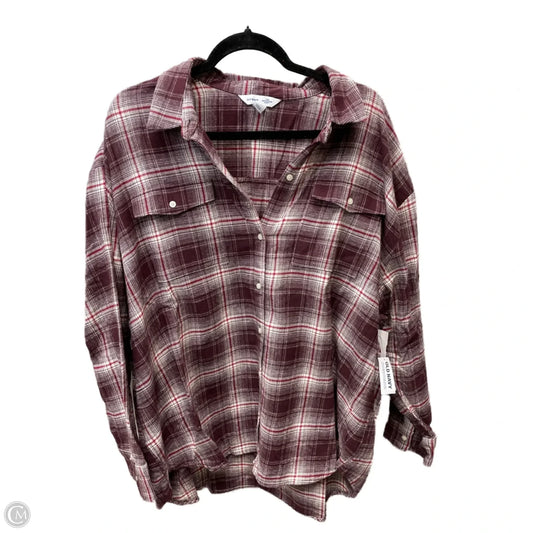 Tunic Long Sleeve By Old Navy In Maroon, Size: 1x