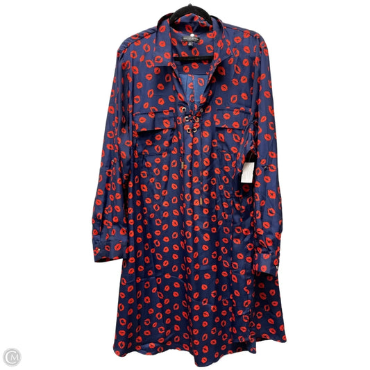 Dress Casual Short By Spencer Jeremy In Blue & Red, Size: 2x