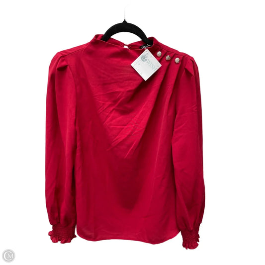 Blouse Long Sleeve By Shein In Red, Size: S