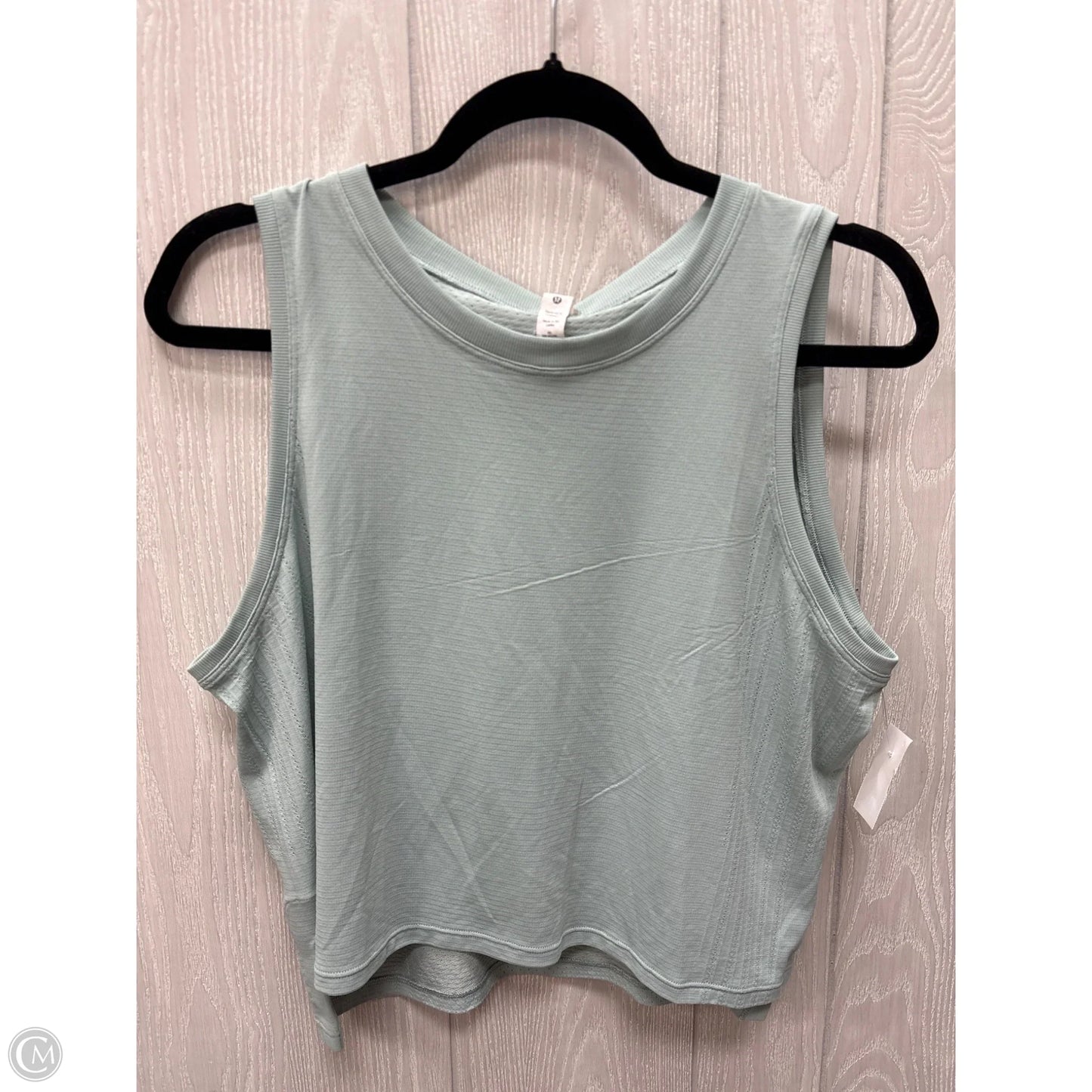 Athletic Tank Top By Lululemon In Green, Size: 10