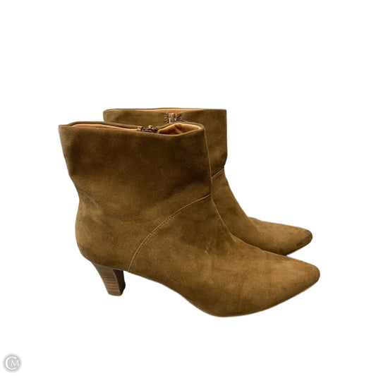 Boots Ankle Heels By Universal Thread In Brown, Size: 9.5
