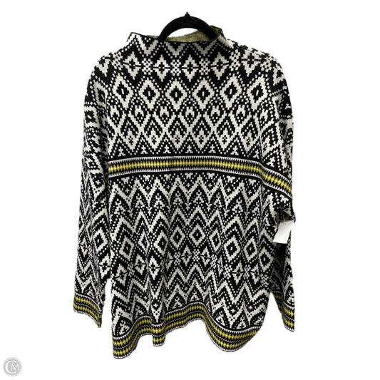 Sweater By Tahari In Black & Cream, Size: 2x