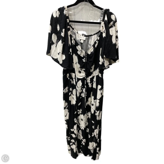 Dress Casual Midi By Ava & Viv In Black & Cream, Size: 1x