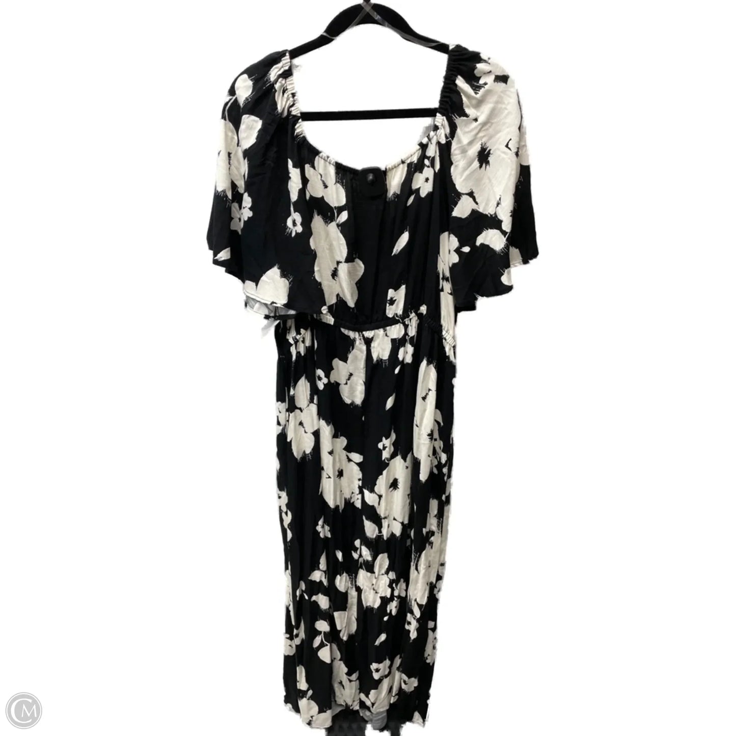 Dress Casual Midi By Ava & Viv In Black & Cream, Size: 1x