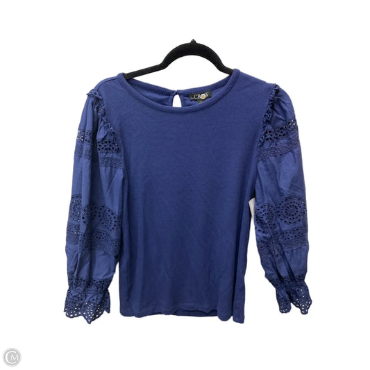 Top Long Sleeve By J. Crew In Navy, Size: L