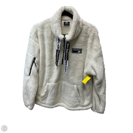 Jacket Faux Fur & Sherpa By New Balance In Cream, Size: L