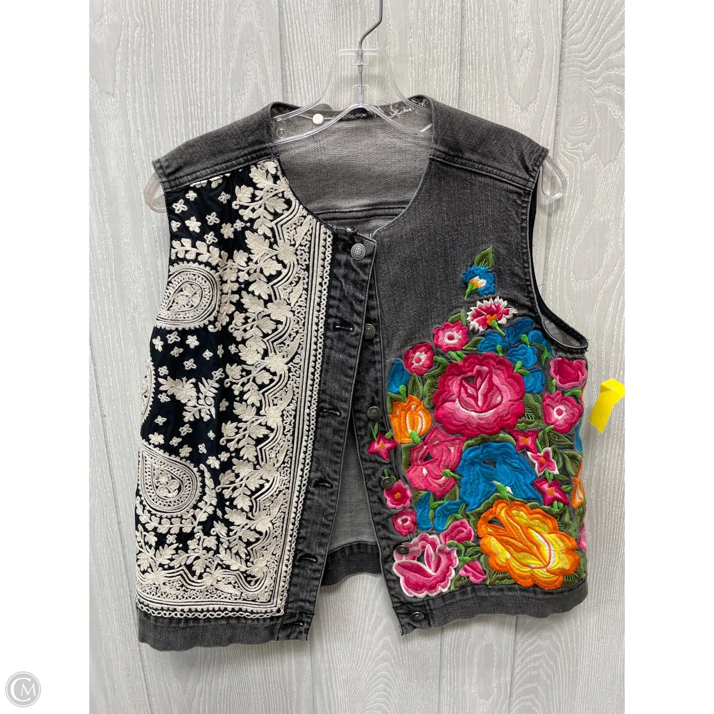 Jacket Denim By Clothes Mentor In Grey Denim, Size: 1x