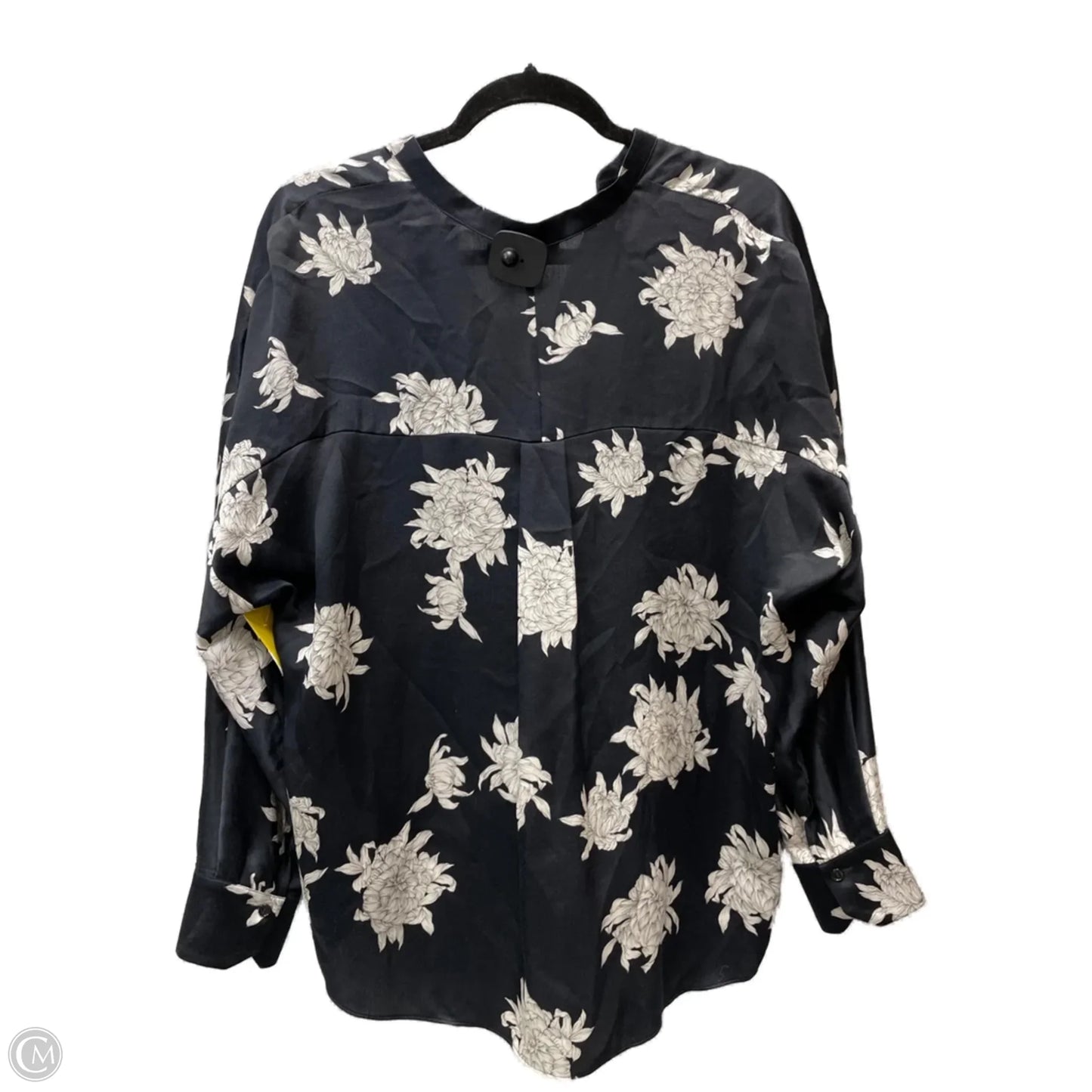 Blouse Long Sleeve By Vince In Floral Print, Size: S