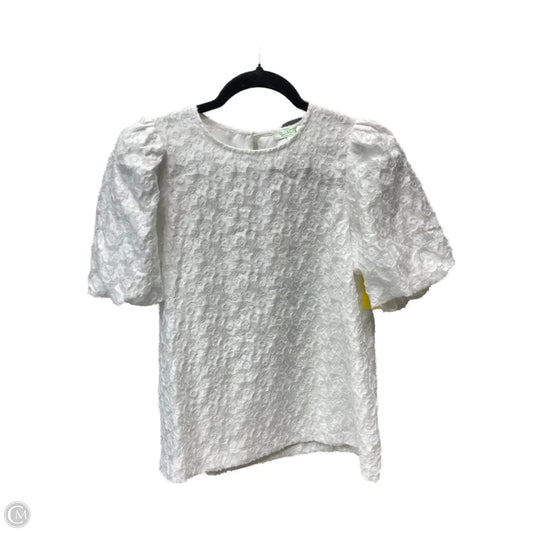 Blouse Short Sleeve By Jade In White, Size: Xs