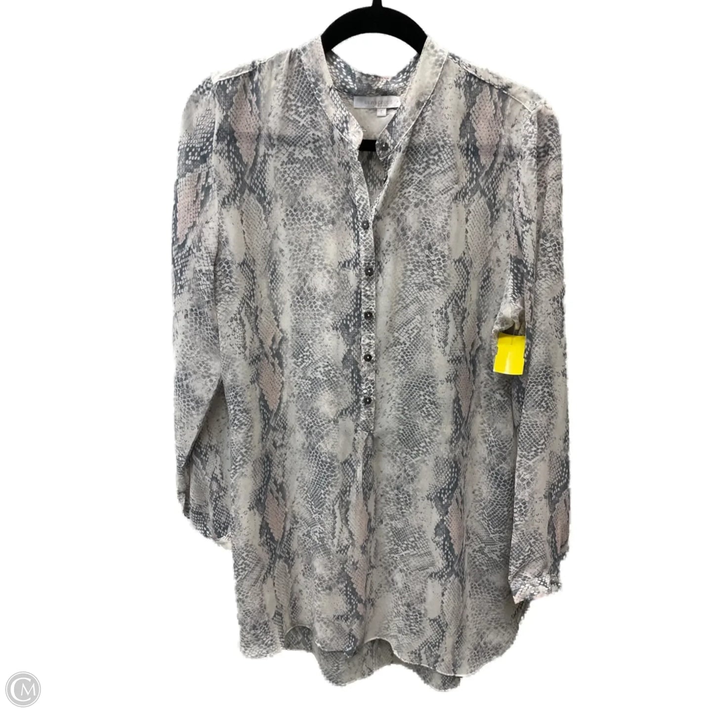 Tunic Long Sleeve By Olivaceous In Snakeskin Print, Size: L