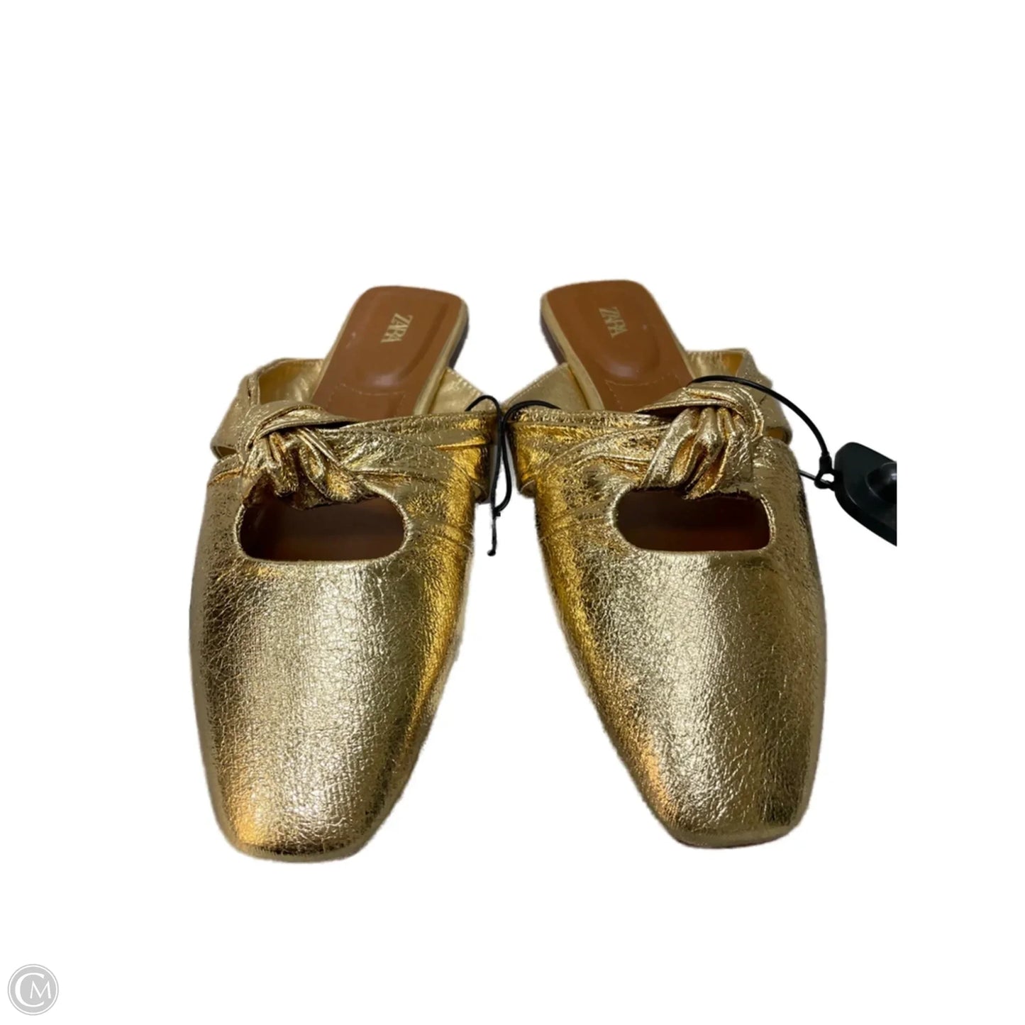 Shoes Flats By Zara In Gold, Size: 7