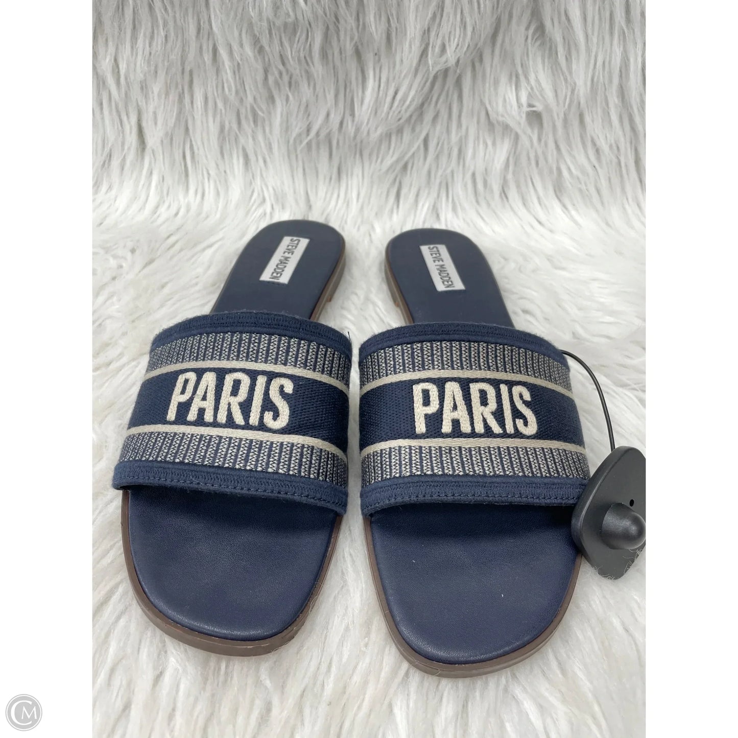 Sandals Flats By Steve Madden In Navy, Size: 9.5
