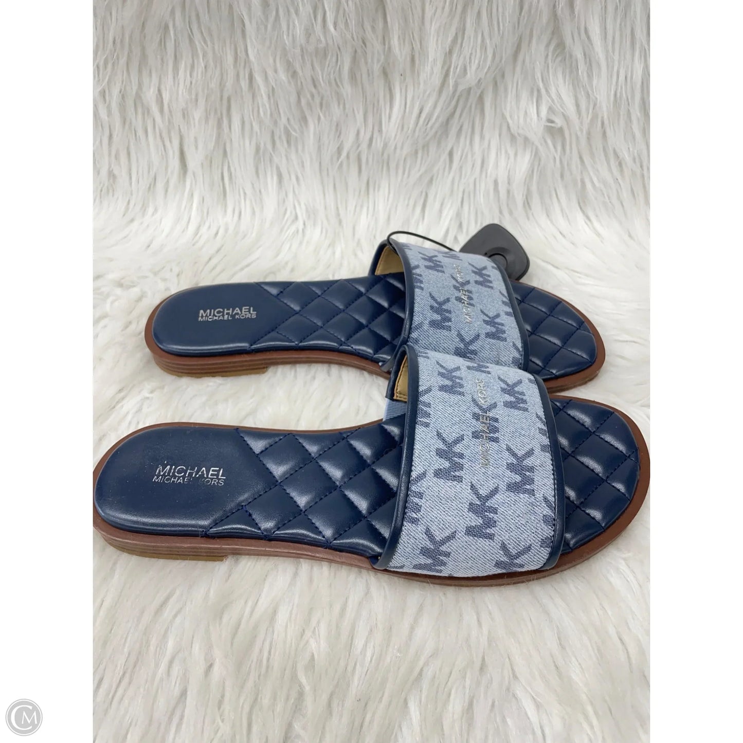 Sandals Designer By Michael Kors In Blue Denim, Size: 9