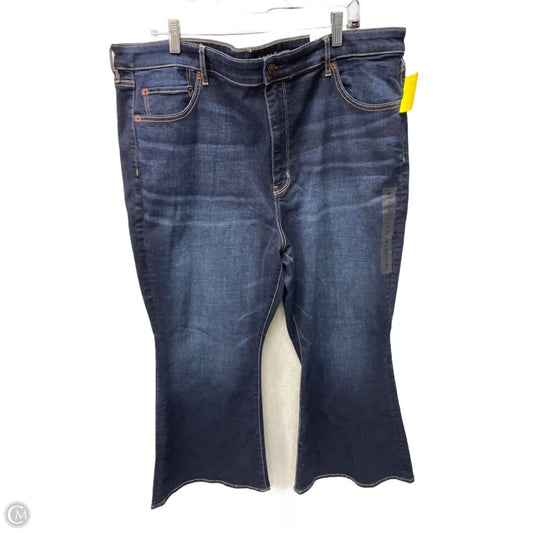 Jeans Flared By American Eagle In Blue Denim, Size: 22
