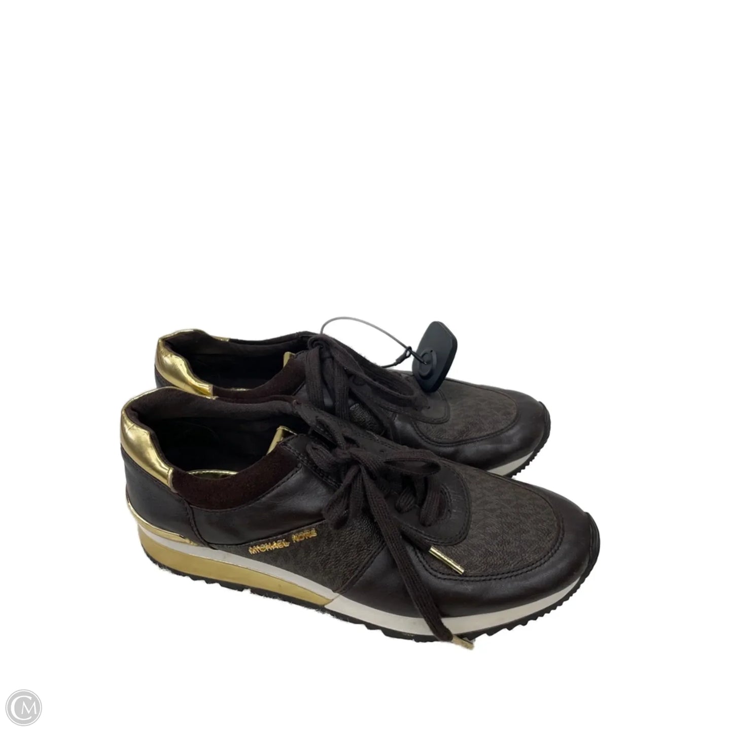 Shoes Designer By Michael Kors In Brown & Gold, Size: 9.5