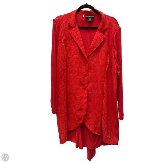 Tunic Long Sleeve By Ashley Stewart In Red, Size: L