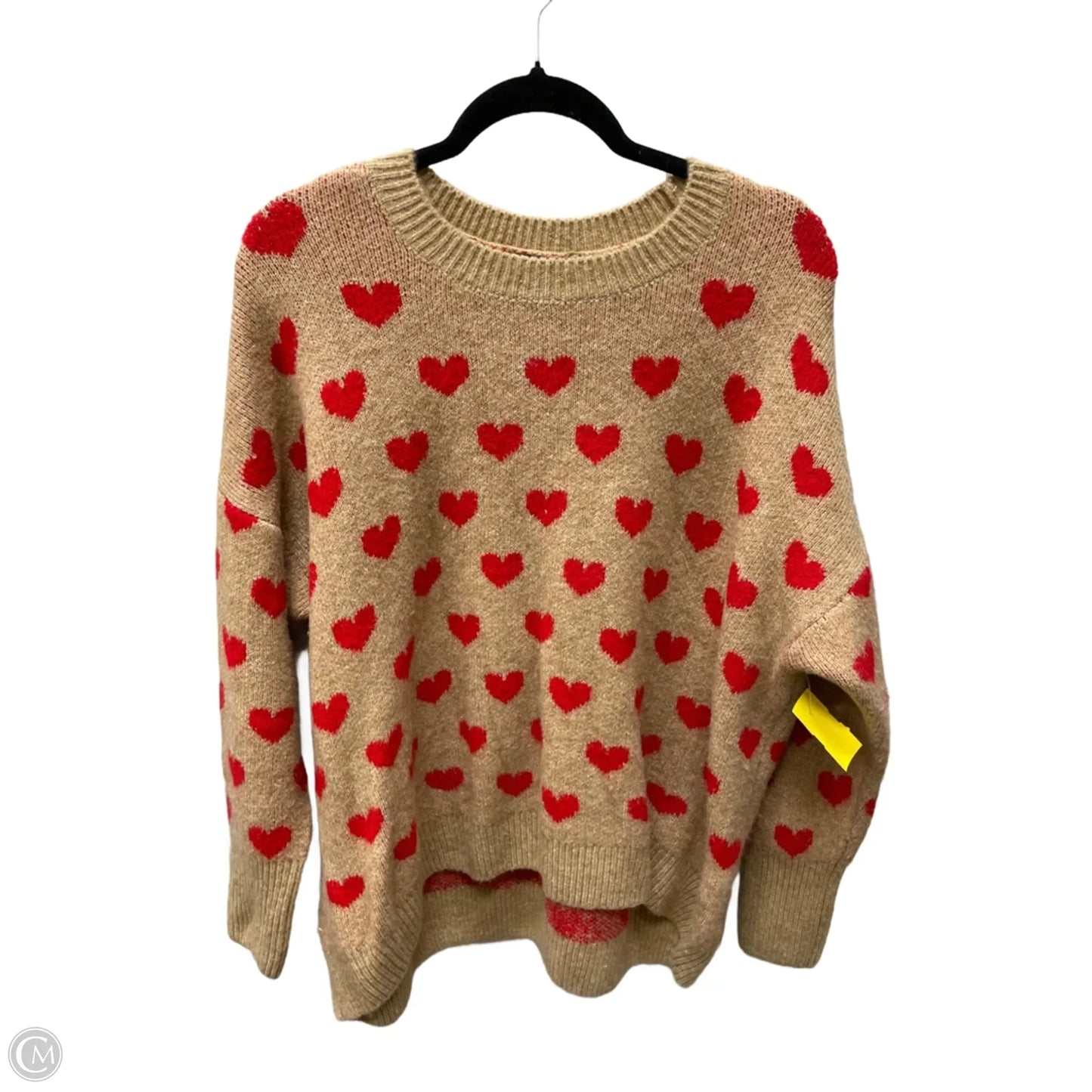 Sweater By Vince Camuto In Brown & Red, Size: L