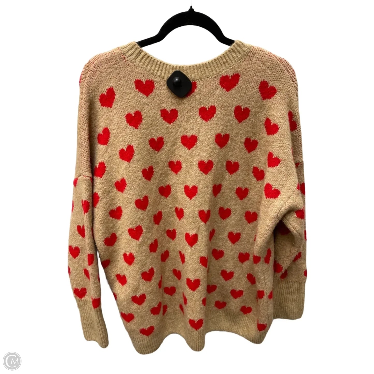 Sweater By Vince Camuto In Brown & Red, Size: L