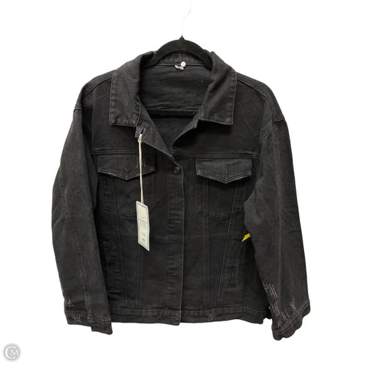 Jacket Denim By simwood jeans In Black Denim, Size: Xl
