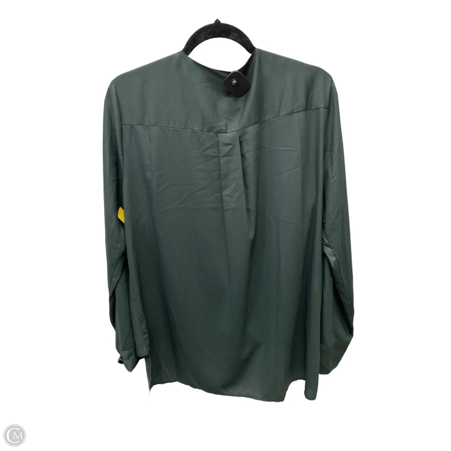 Blouse Long Sleeve By Bcbgmaxazria In Green, Size: L