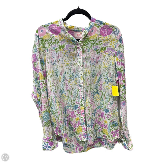 Top Long Sleeve By Banjanan In Floral Print, Size: L
