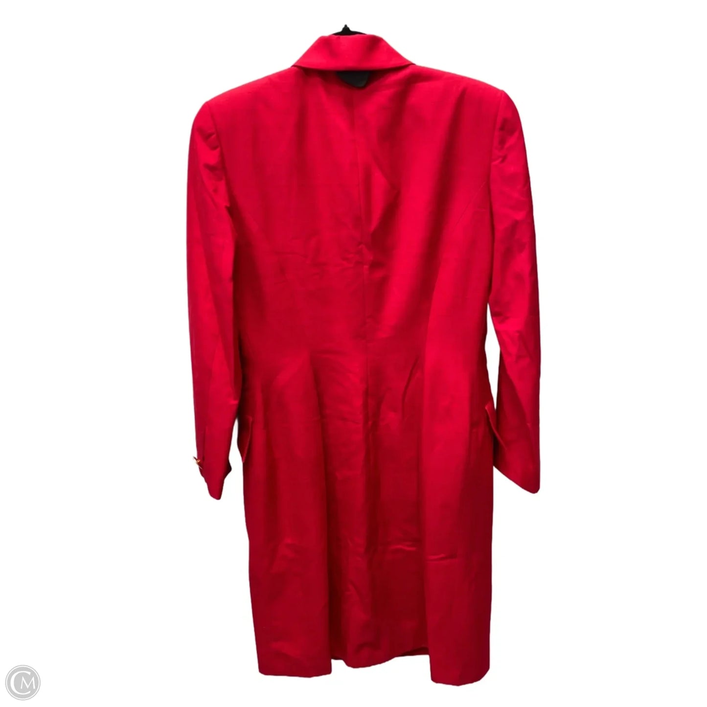 Jacket Luxury Designer By Oscar De La Renta In Red, Size: M