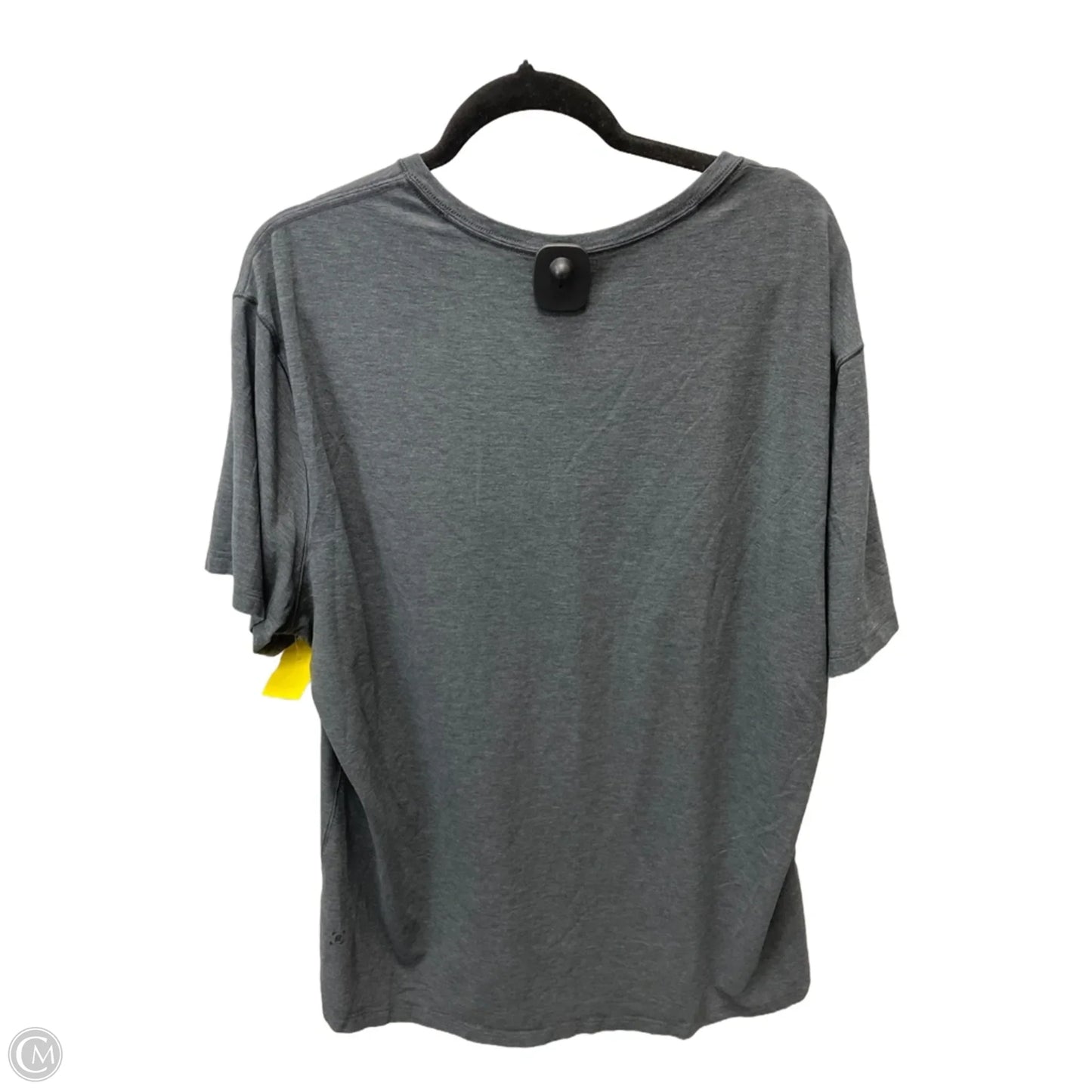 Athletic Top Short Sleeve By Lululemon In Grey, Size: 1x
