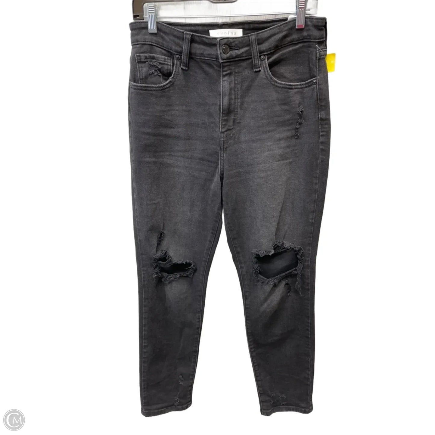 Jeans Skinny By Eunina In Black Denim, Size: 8