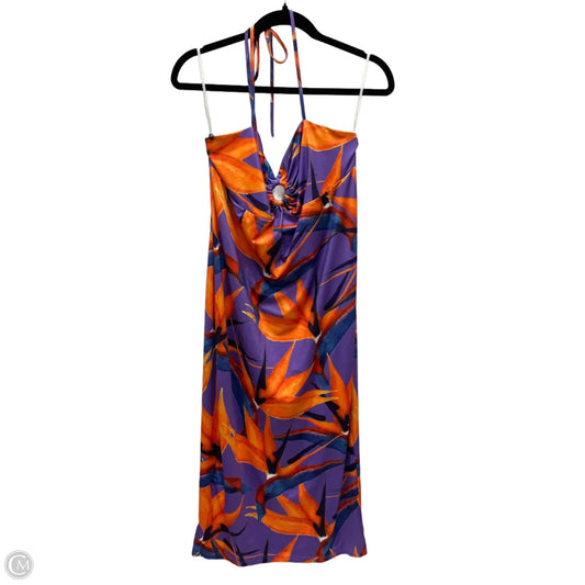 Dress Casual Short By Shein In Orange & Purple, Size: 3x