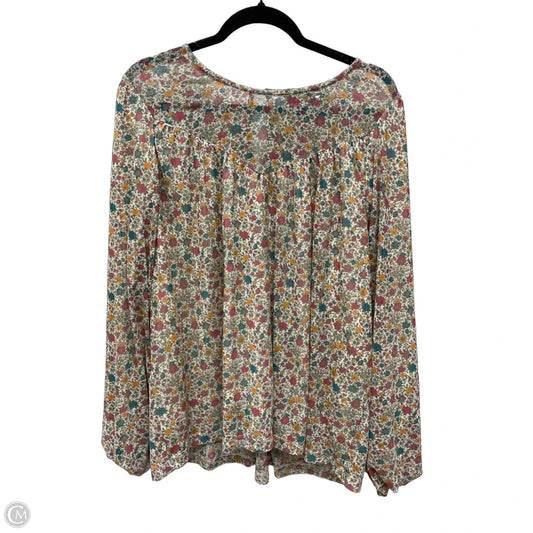 Blouse Long Sleeve By Lane Bryant In Floral Print, Size: L